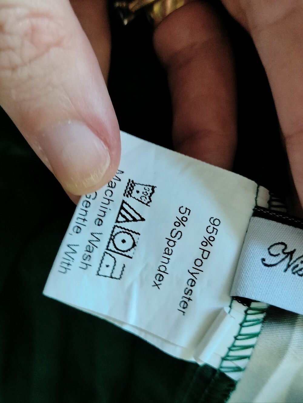 Size Small Green Pleated Dress - Picture 6 of 6